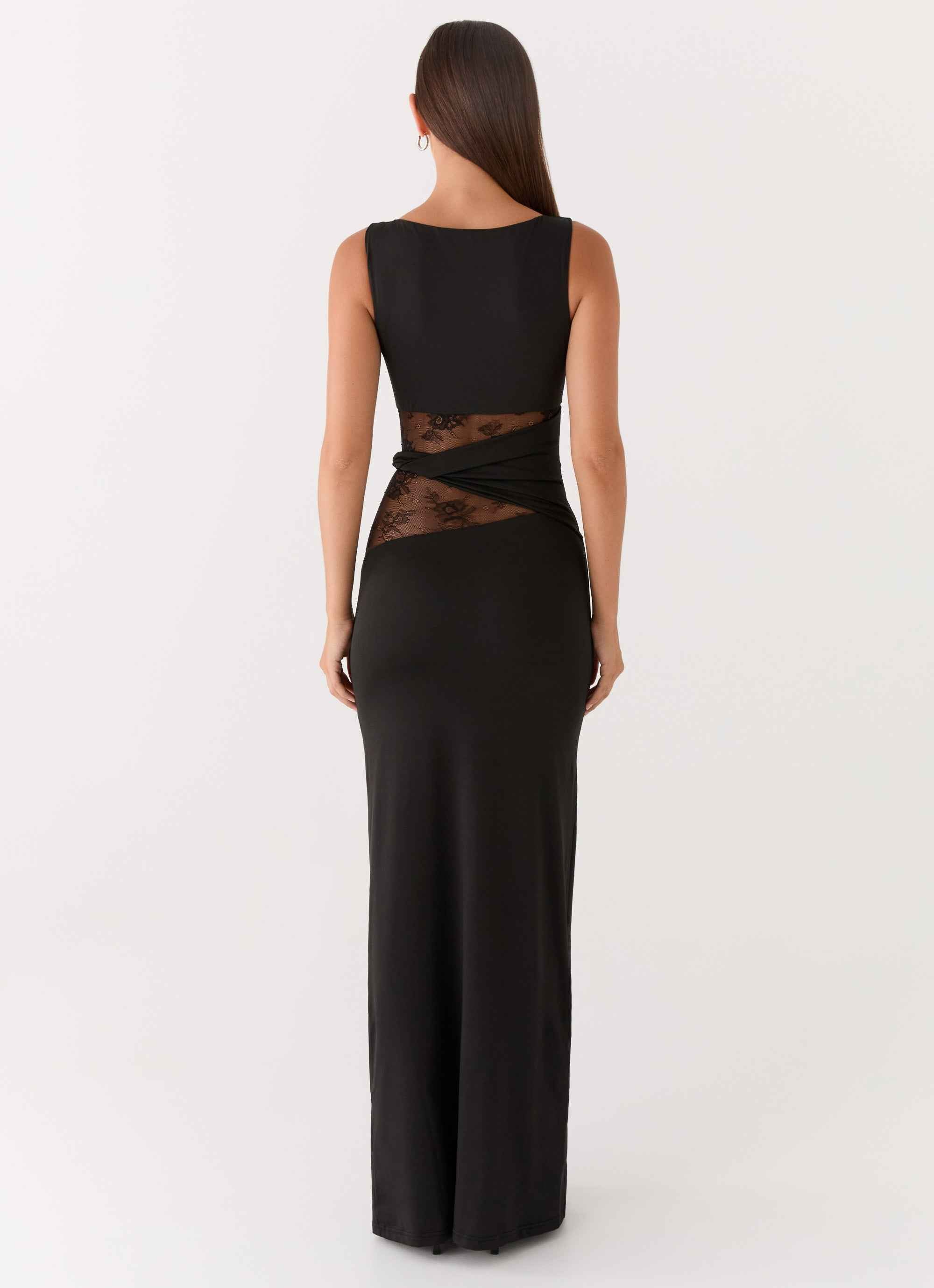 Karma Maxi Dress - Black Lace Waist
