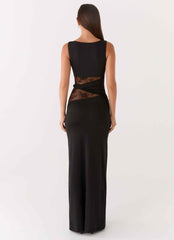 Karma Maxi Dress - Black Lace Waist