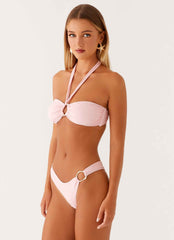 Kivara Low-Rise Bikini Set - Pink Cheeky Coverage