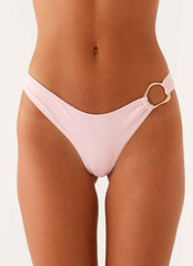 Kivara Low-Rise Bikini Set - Pink Cheeky Coverage