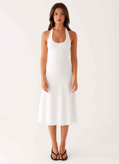 Klyne Midi Dress - Ivory Stretch Jersey