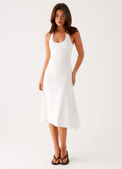 Klyne Midi Dress - Ivory Stretch Jersey