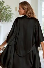 Satin Chemise and Robe Set