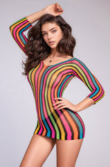 Multicolor Net Chemise