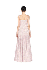 Lavender Elegant Pleated Maxi Evening Dress - Lavender