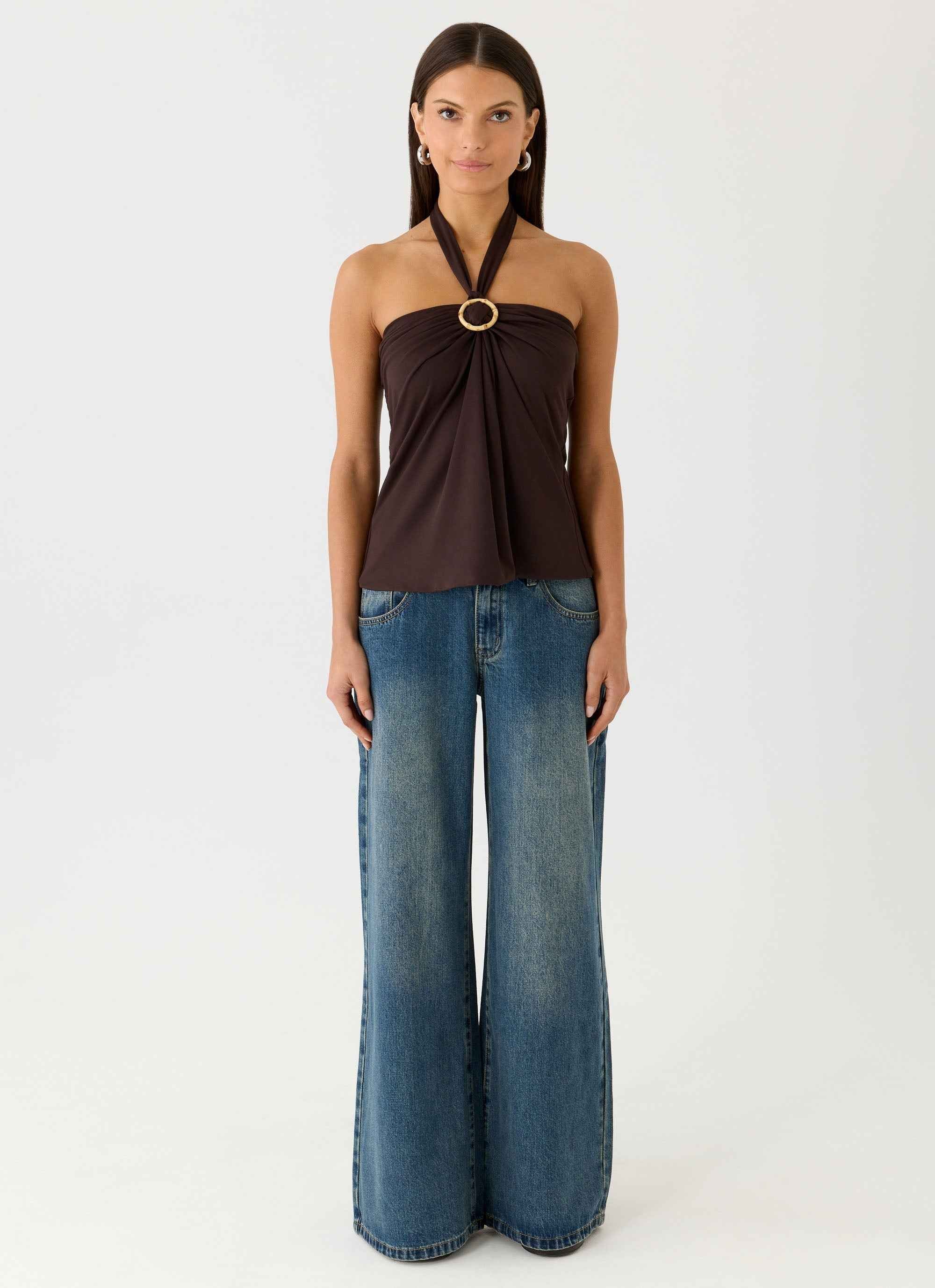 Lorenza Halter Top - Chocolate Torte
