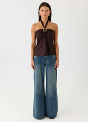 Lorenza Halter Top - Chocolate Torte