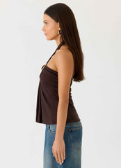 Lorenza Halter Top - Chocolate Torte