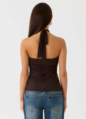 Lorenza Halter Top - Chocolate Torte