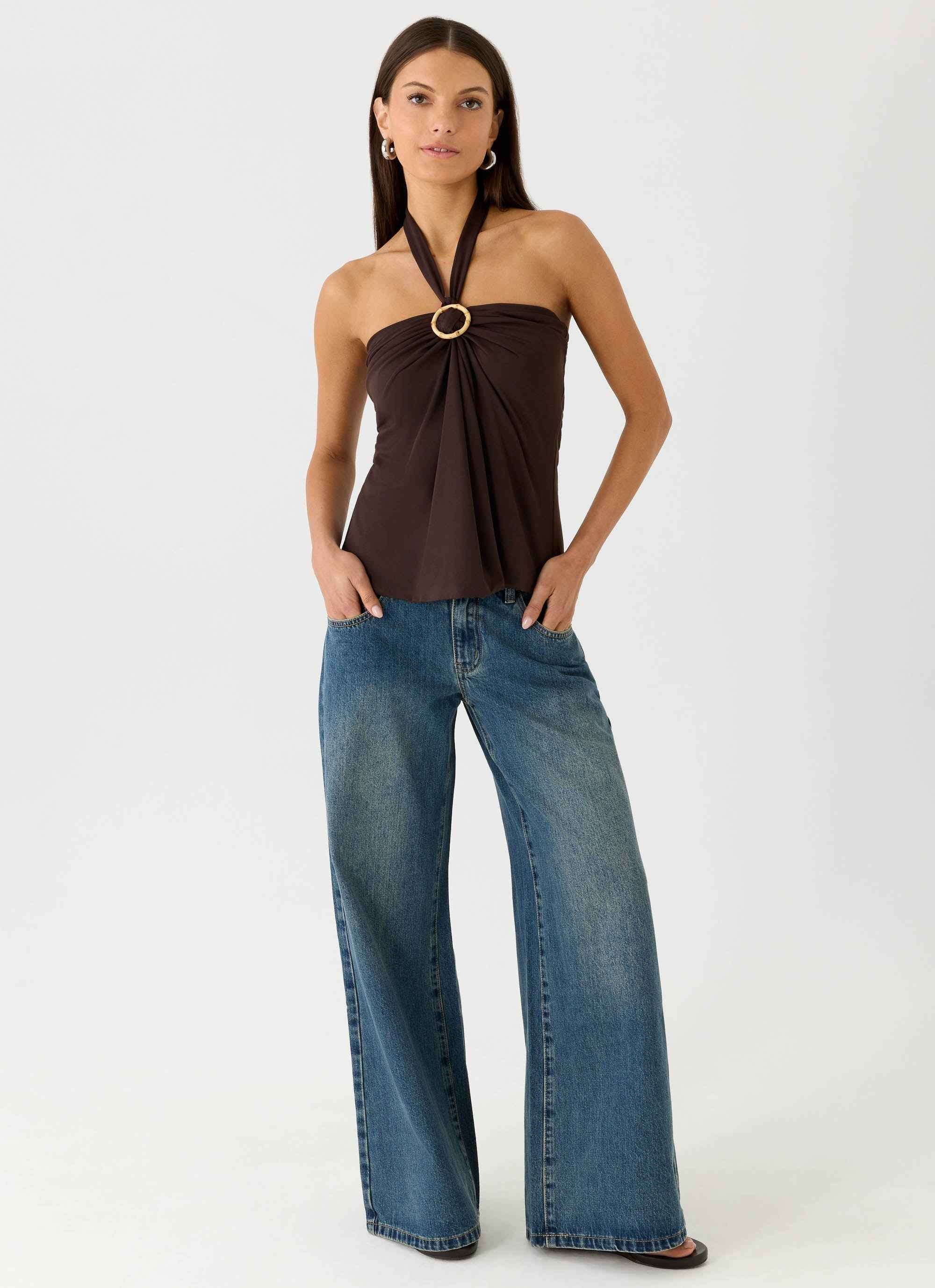 Lorenza Halter Top - Chocolate Torte