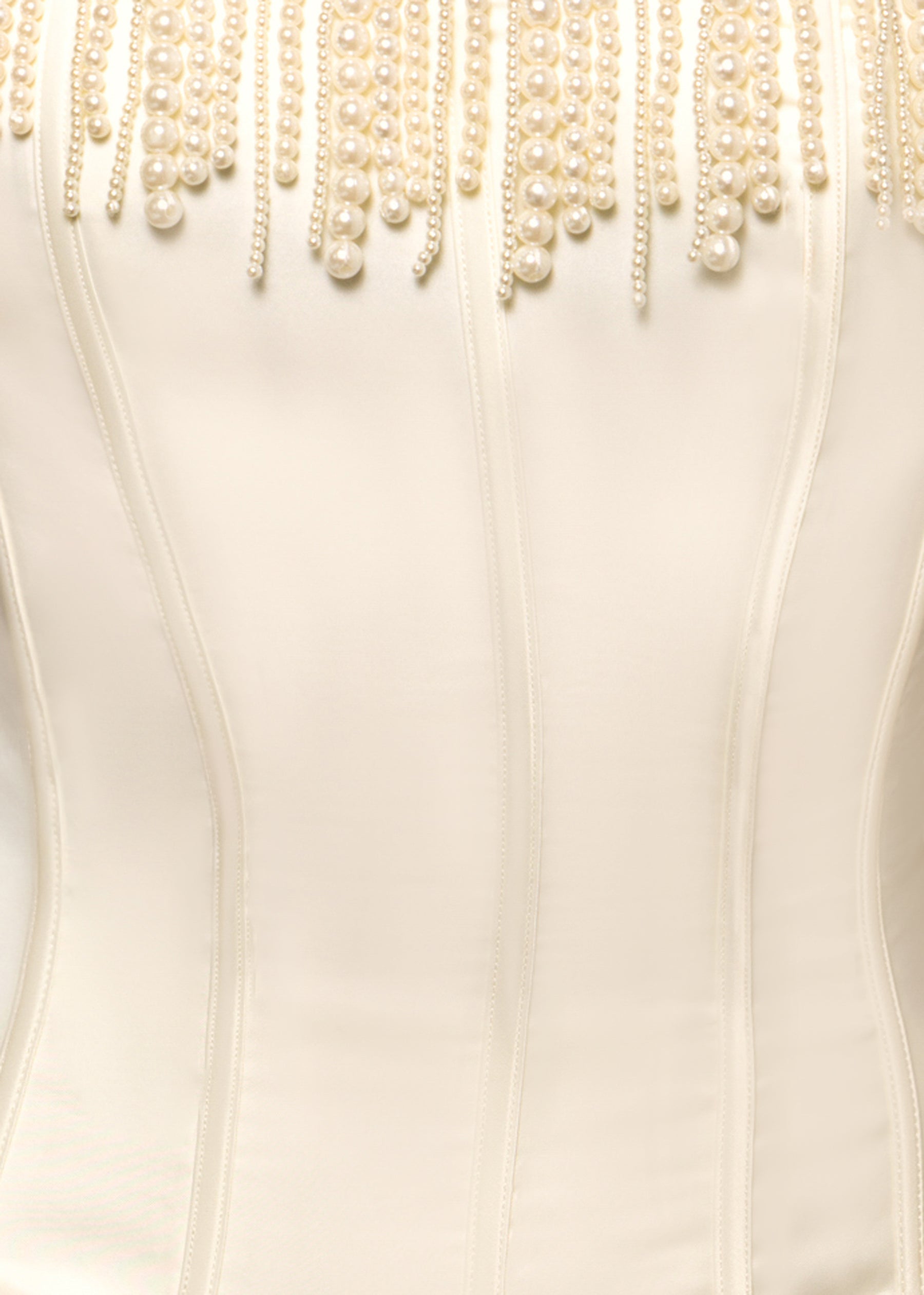 White Love Anthem Two-Piece Set with Pearl Trim