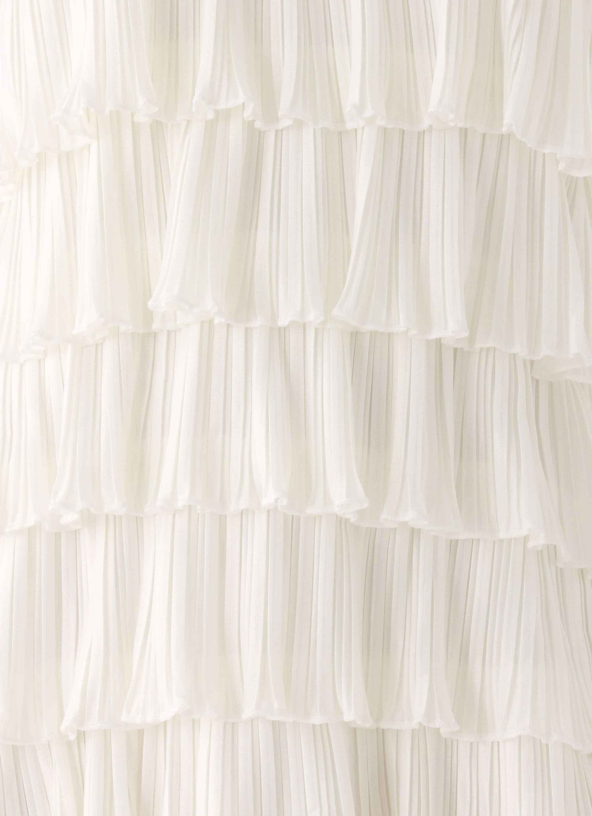 Lunar Bloom Mini Dress - Ivory Halter Neck