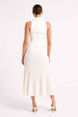 Twyla Ivory Pleated Maxi Skirt