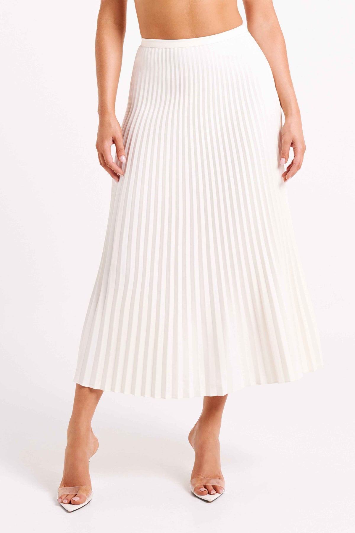 Twyla Ivory Pleated Maxi Skirt