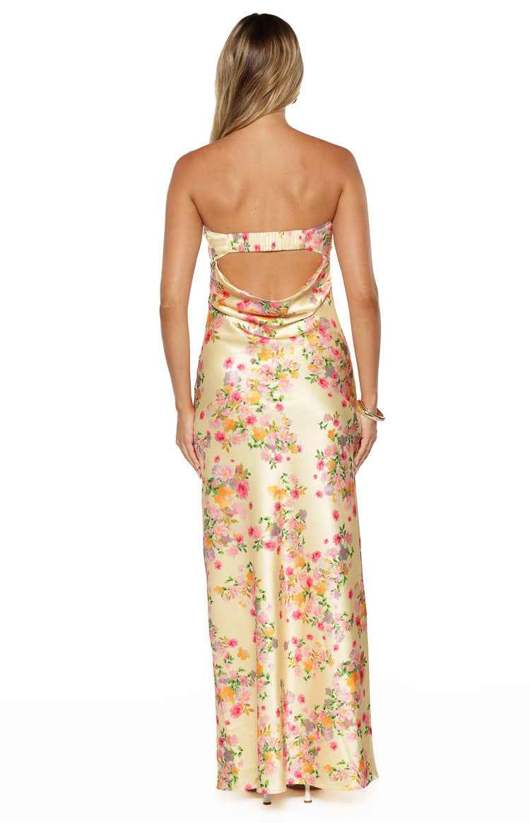 Maiah Yellow Bloom Prom Dress
