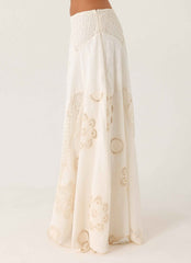 Marzia Maxi Skirt - Ivory Broderie