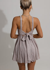 No Other Love Bow Mini Dress - Pink
