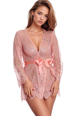 Floral and Stripes Robe