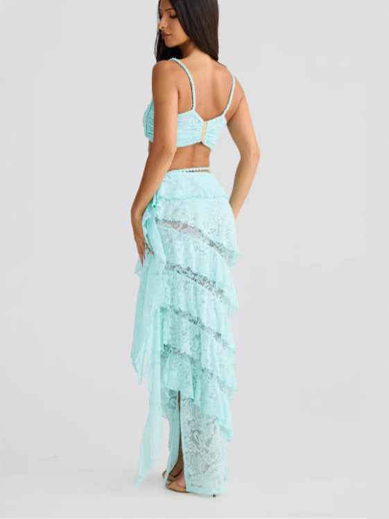 Pure Wants Backless Lace Mini Dress - Ivory