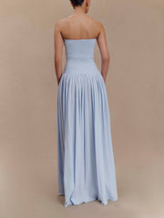 Sian sleeveless pleated maxi summer dress