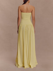 Sian sleeveless pleated maxi summer dress