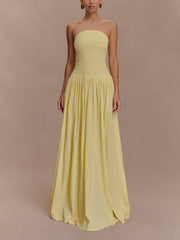 Sian sleeveless pleated maxi summer dress