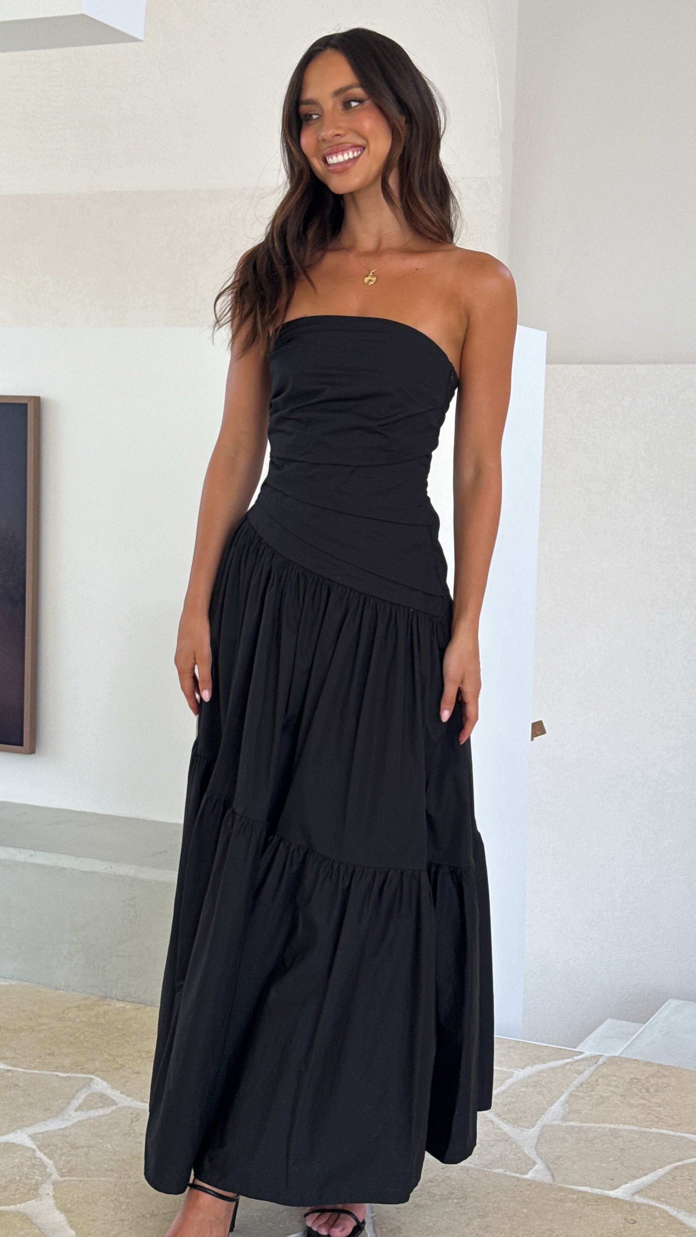 Lola Black Maxi Dress