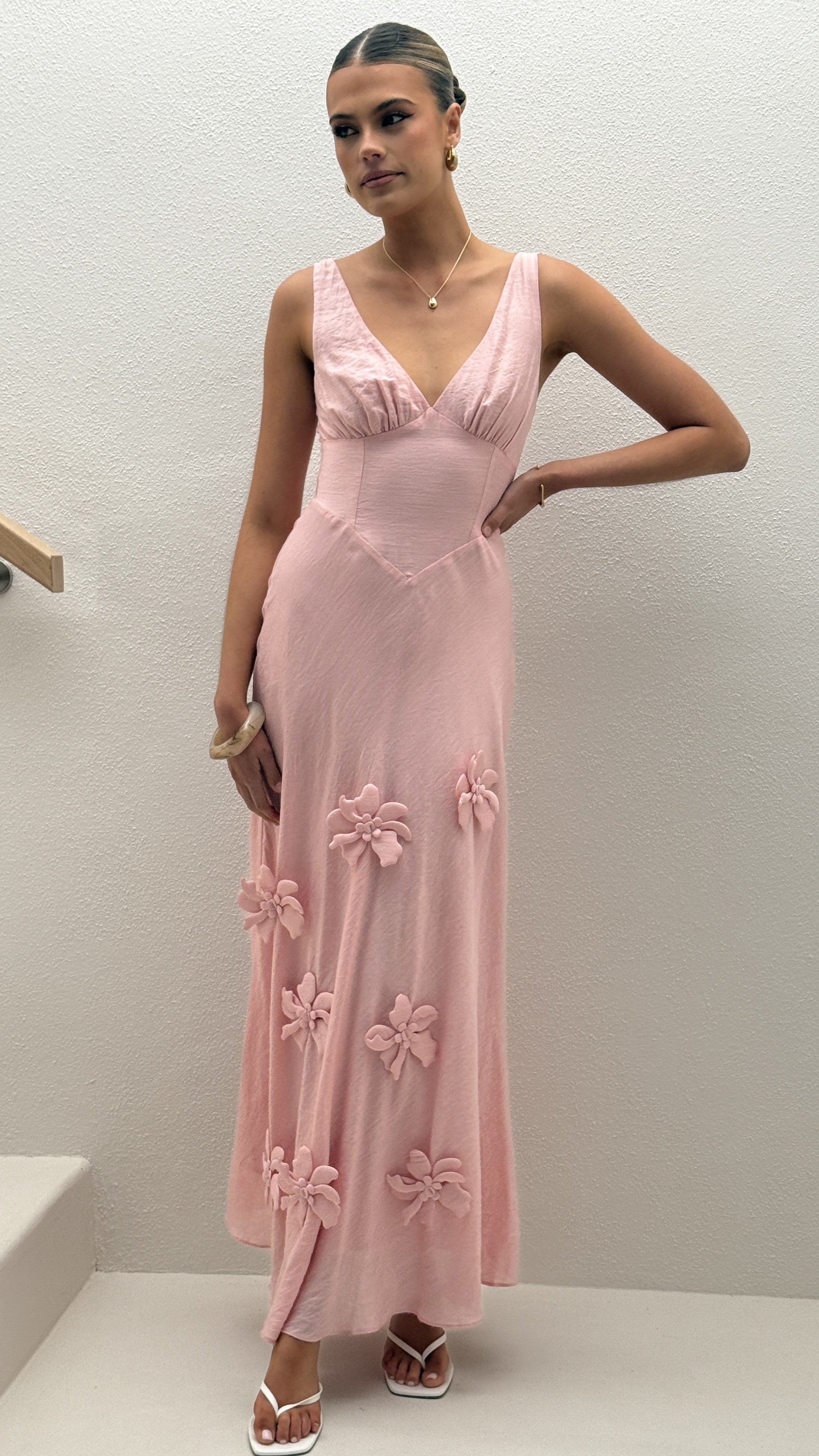Lavara Pink Maxi Dress