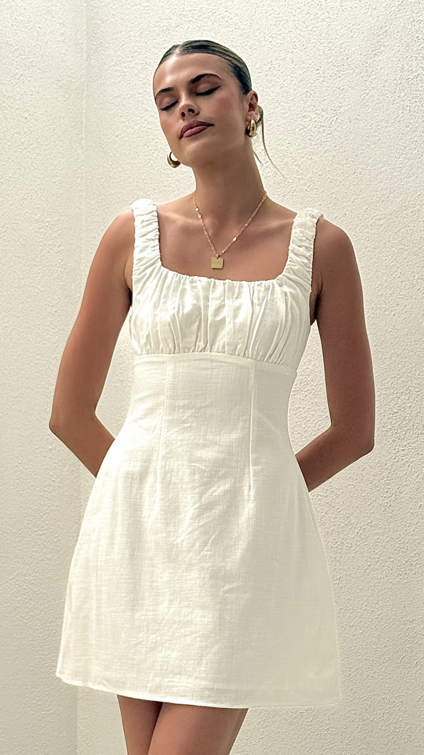 White Adley Mini Dress