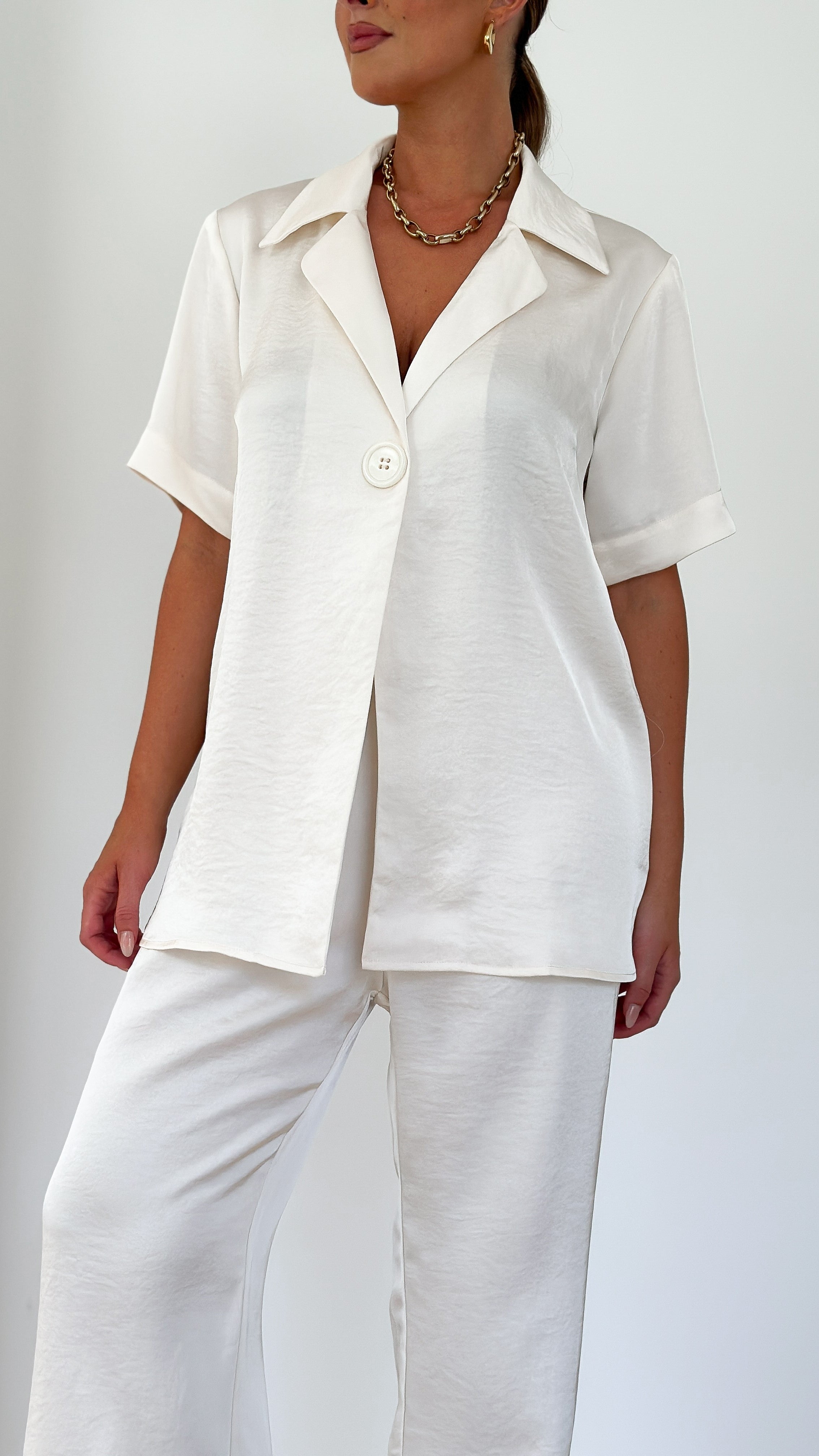 Imogen Cream Button Pants