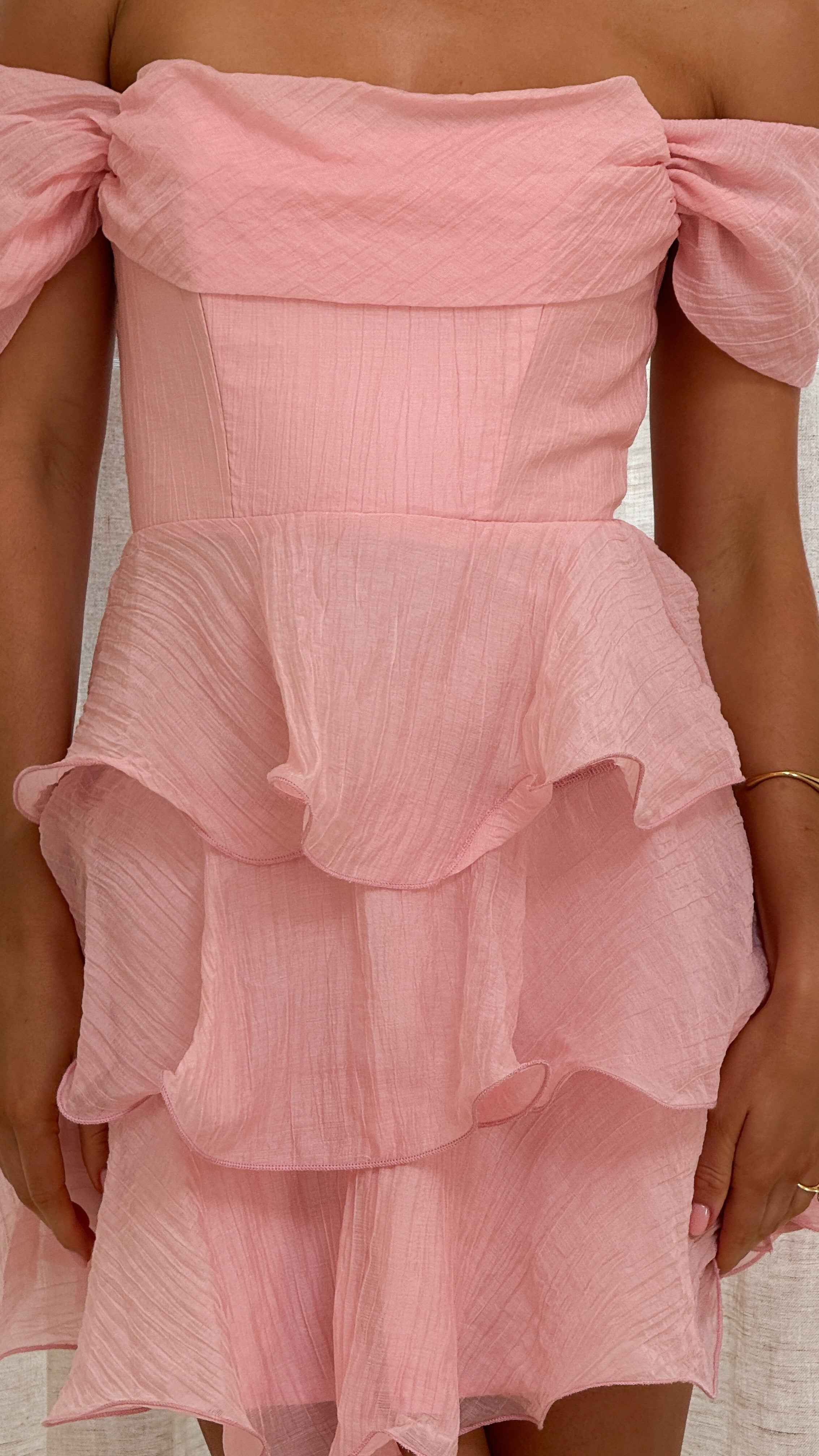 OFF-SHOULDER TIERED MINI PARTY COCKTAIL DRESS