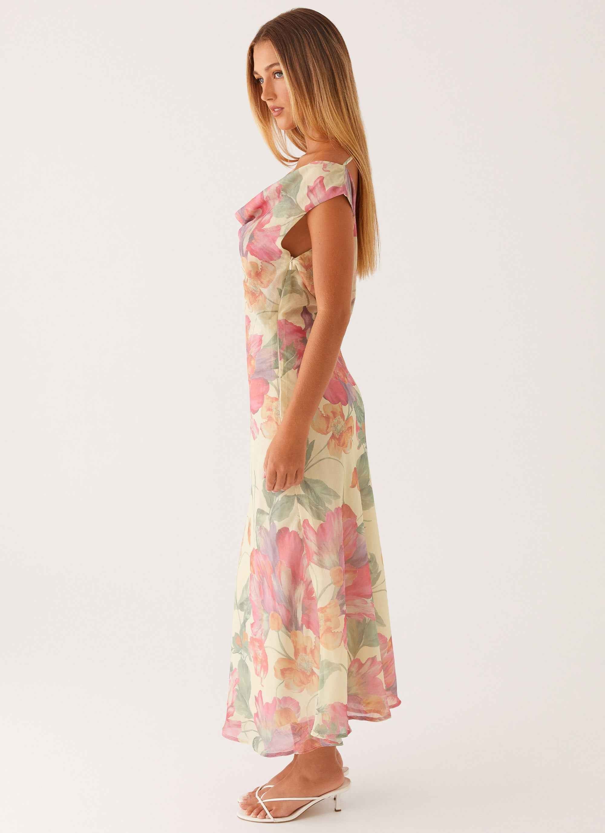 Role Model Maxi Dress - Yellow Peony Floral