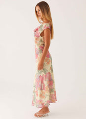 Role Model Maxi Dress - Yellow Peony Floral