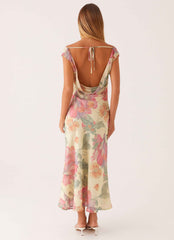 Role Model Maxi Dress - Yellow Peony Floral
