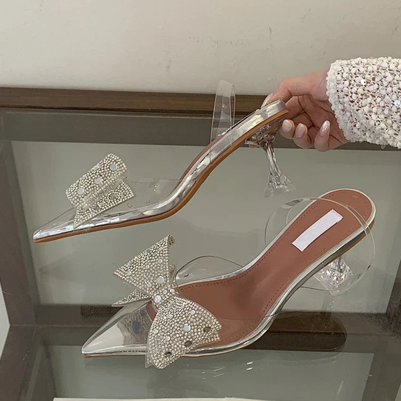 Sequined Crystal Bowknot Women Pumps