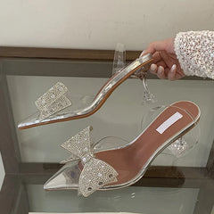 Sequined Crystal Bowknot Women Pumps