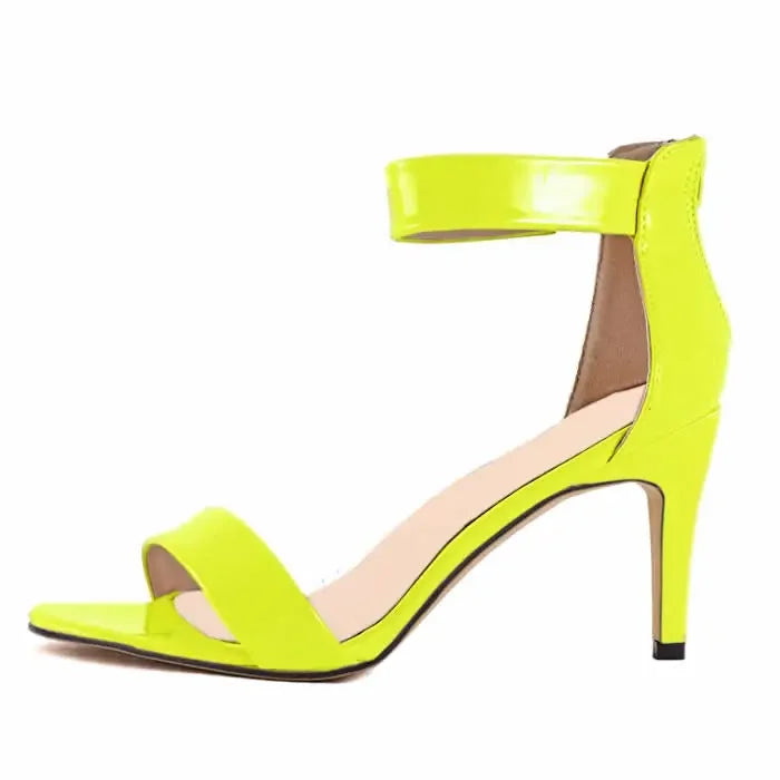 9cm Sexy Open Toe High Heels Buckle Thin Heel