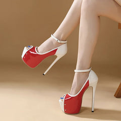 Sexy Peep Toe Party Club Strip Pole Dance Ultra High Heels