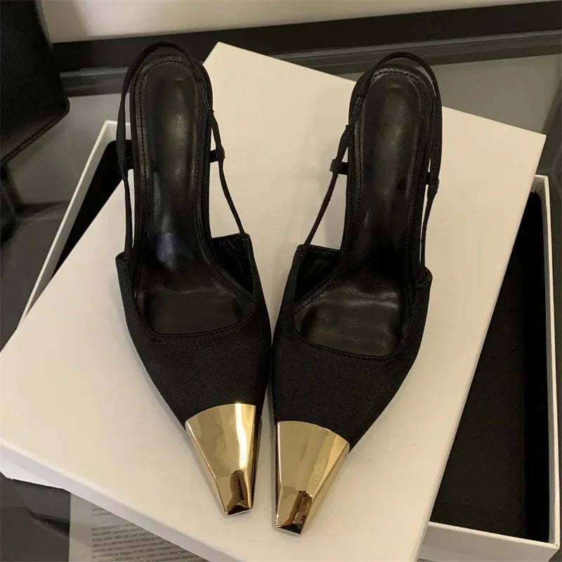 Pointed Toe Slingbacks Women Pumps