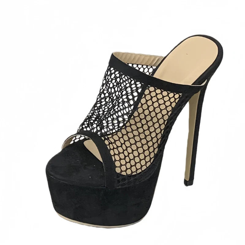 Sexy Knee High Cross Strap Lace Up Sandals