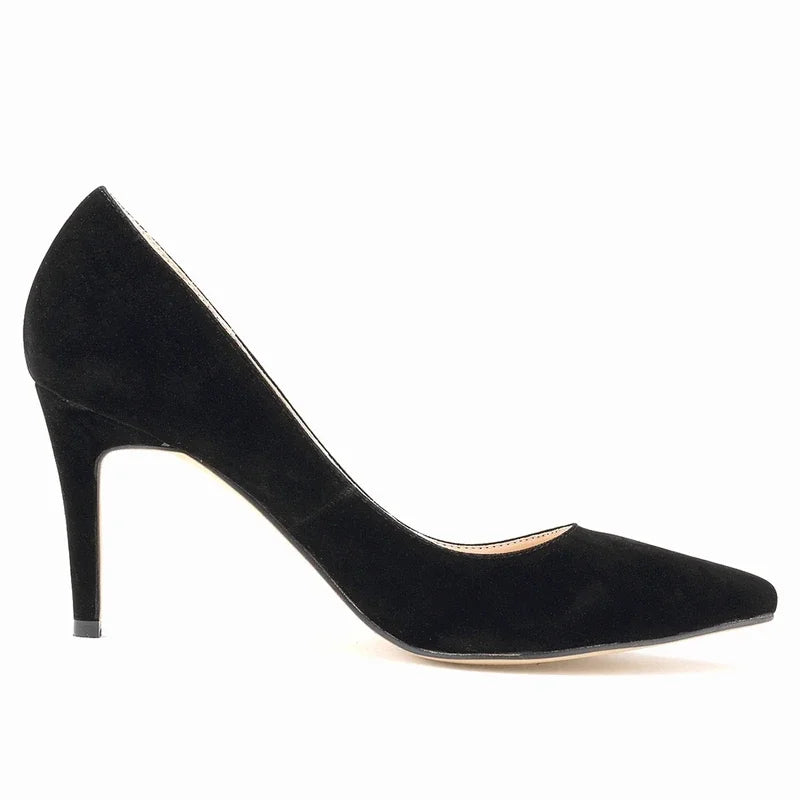 8cm Suede Ponited Toes High Heels