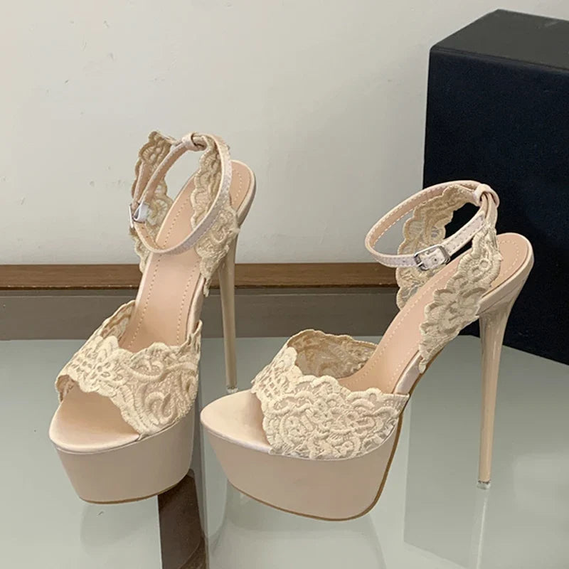 Summer 16CM Extreme High Heels Platform Sandals