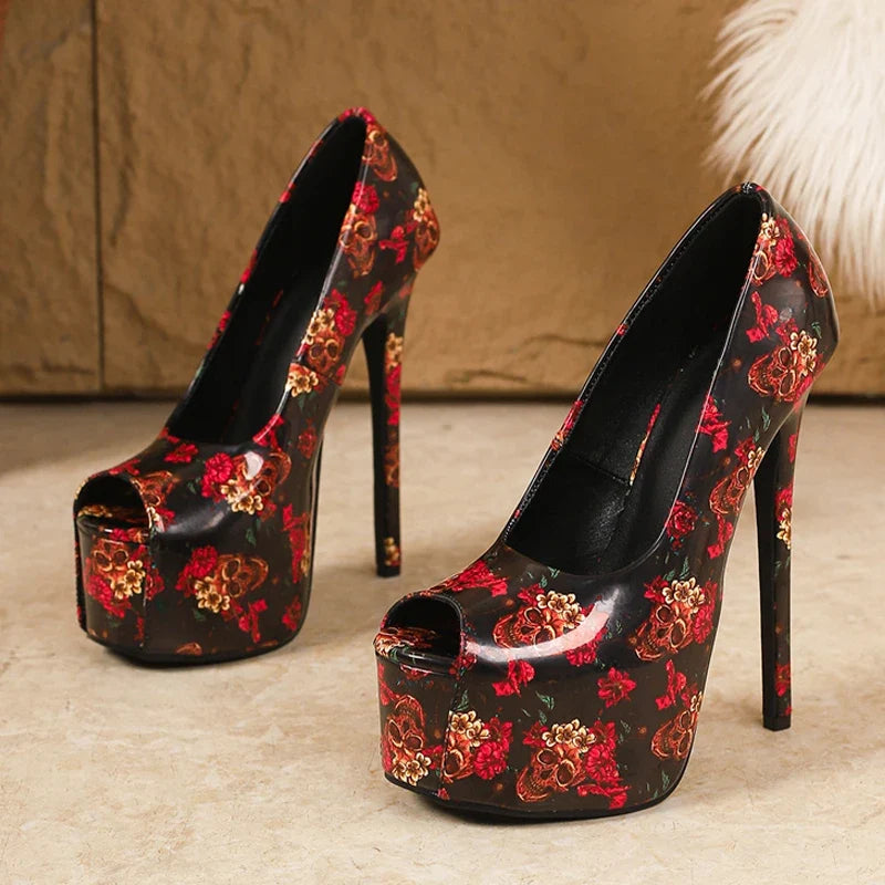 Sexy Peep Toe Slingback High Heels