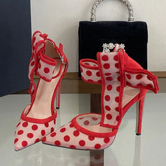 Elegant Pointed Toe Red High Heels