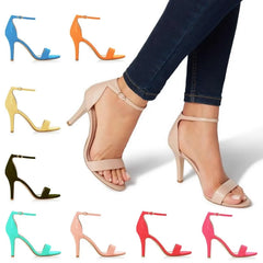 Open Toe Ankle Strap High Heels