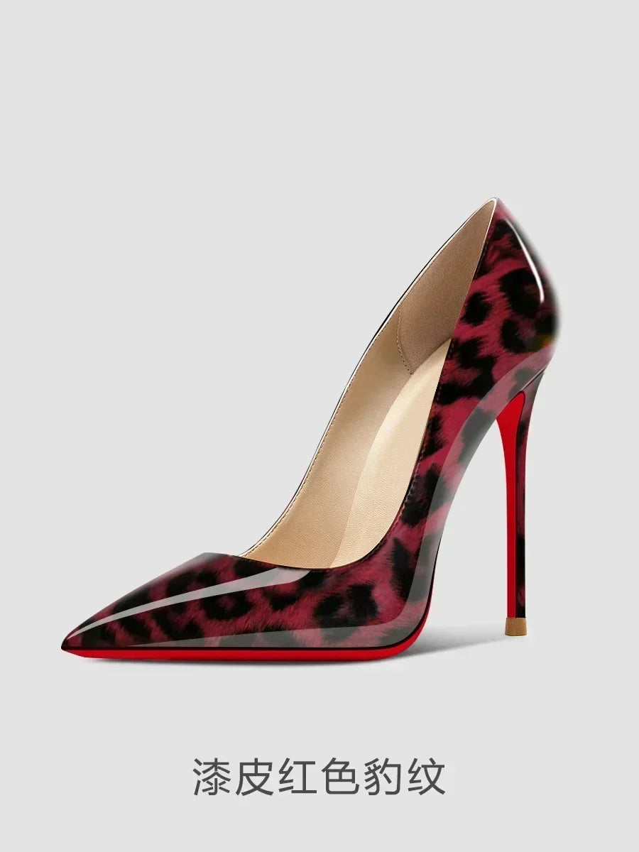 12cm black super high heels