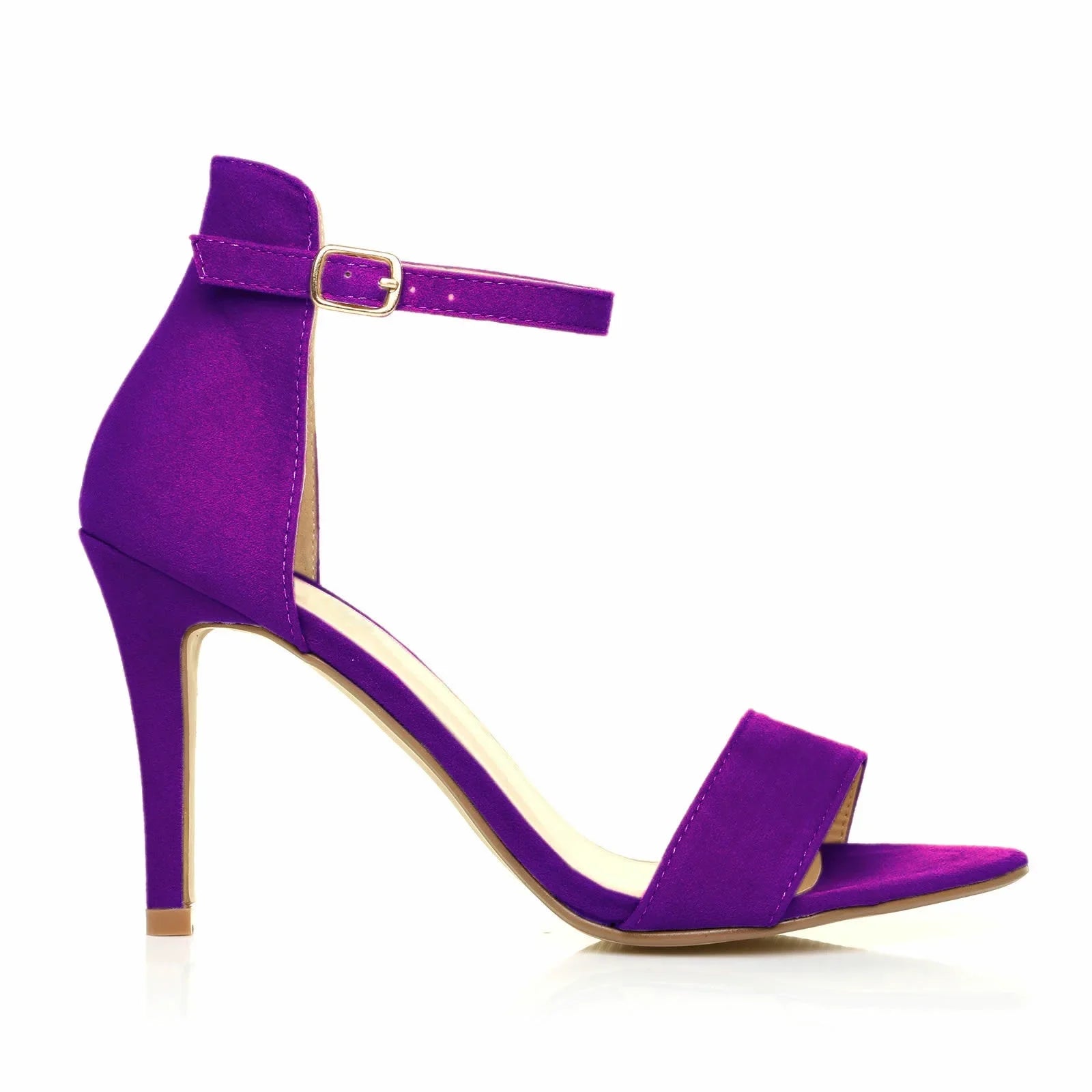 9cm Mid Thin Heel Summer Open Toe Ankle Strap High Heels