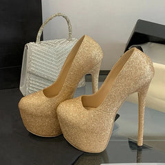 17CM Stiletto High Heels Wedding Banquet Ladies Shoes