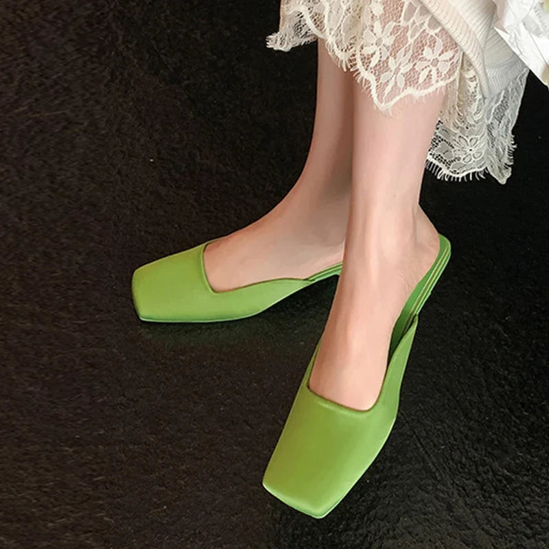 Elegant Square Toe Strange Low Heels