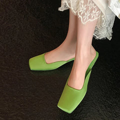 Elegant Square Toe Strange Low Heels